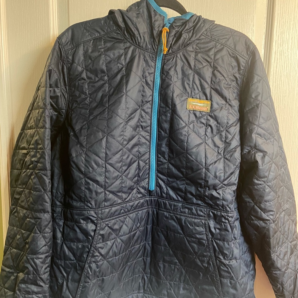 L.L. Bean Women’s Quilted Anorak Jacket - Bright Blue Plus Size 1X
